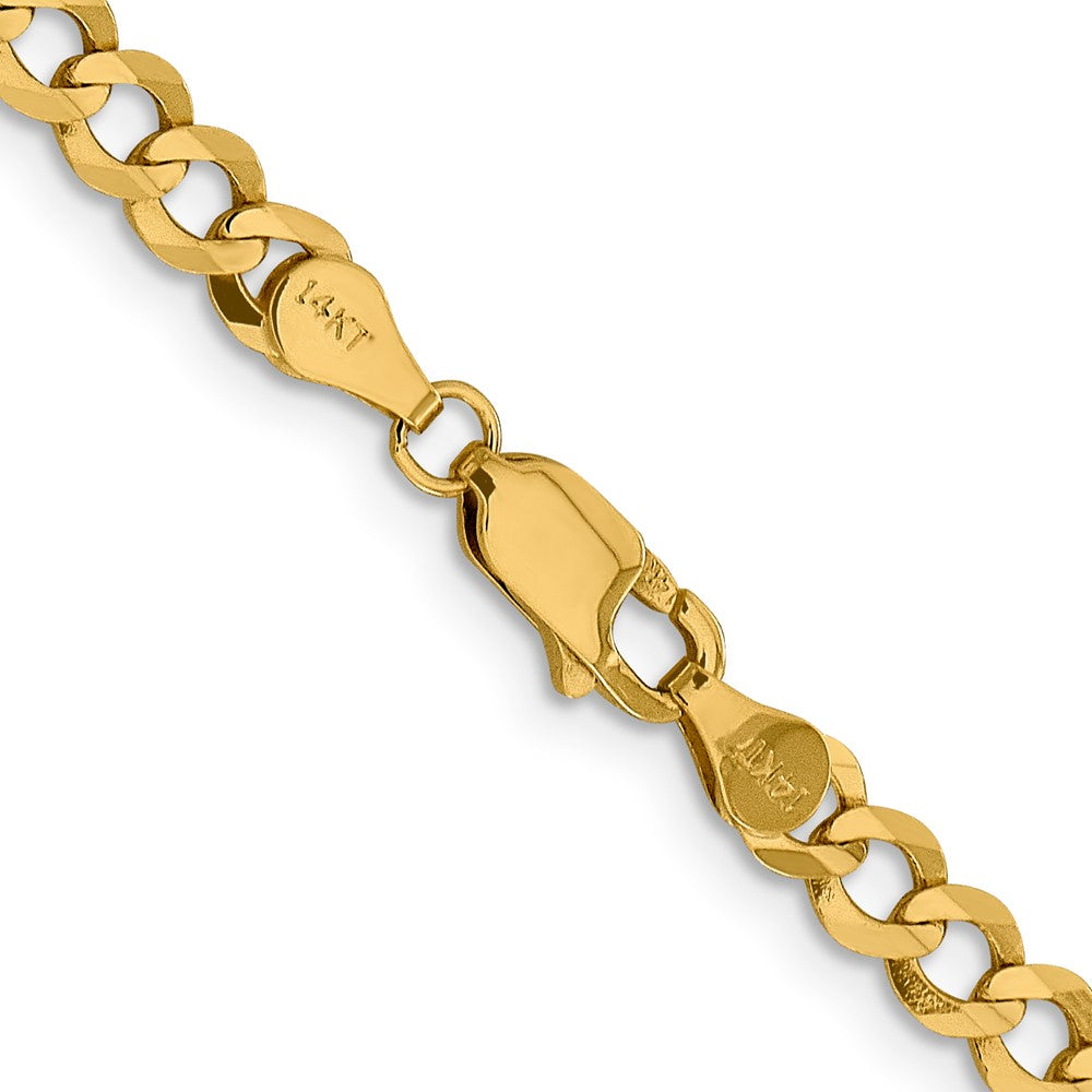 10k Yellow Gold 4.7mm Lightweight Flat Cuban Chain Necklace