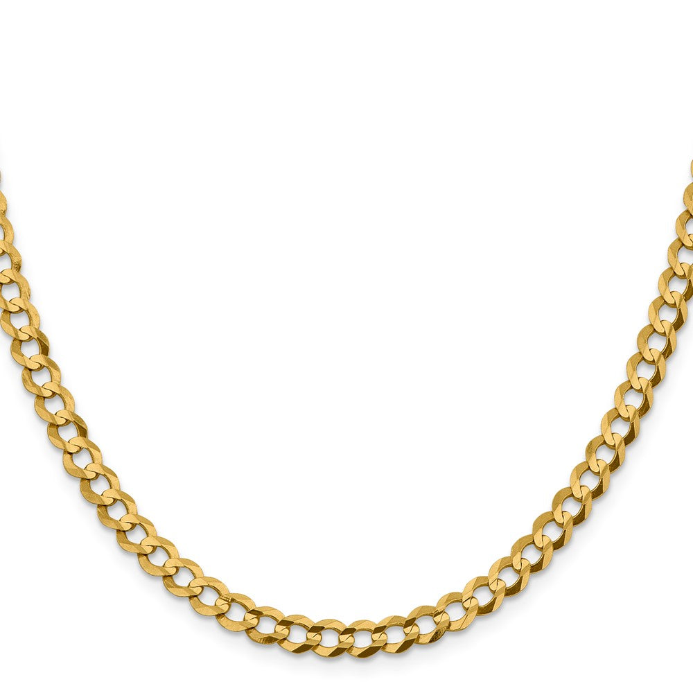 10k Yellow Gold 5.9mm Lightweight Flat Cuban Chain Necklace