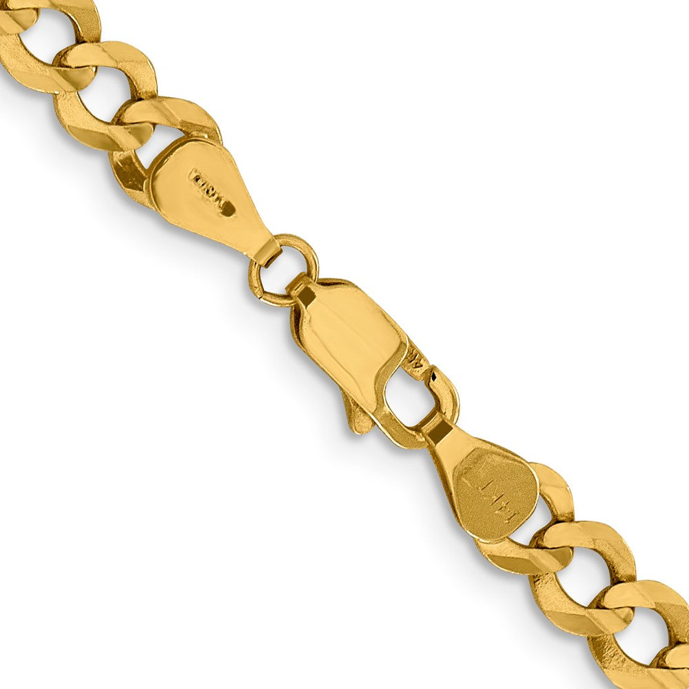 10k Yellow Gold 5.9mm Lightweight Flat Cuban Chain Necklace