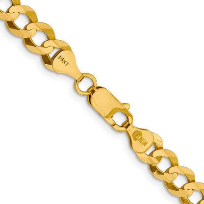 10k Yellow Gold 7.2mm Lightweight Flat Cuban Chain Necklace