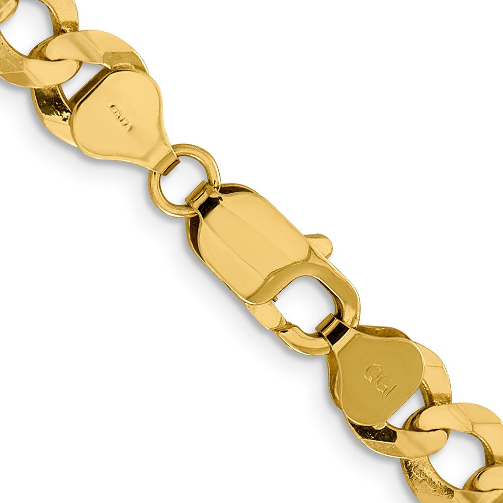 10k Yellow Gold 8.3mm Lightweight Flat Cuban Chain Necklace