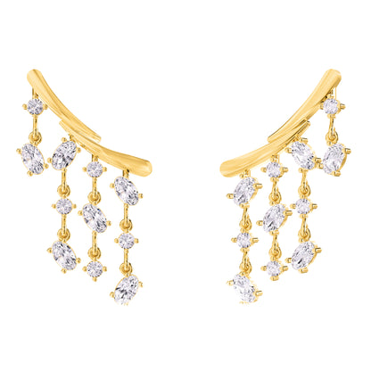 2.9 Carat Lab Grown Diamond Fancy Drop & Dangle Earrings