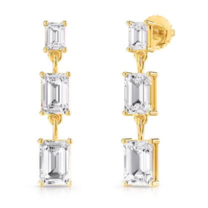 4 Carat Lab Grown Diamond Drop & Dangle Earrings