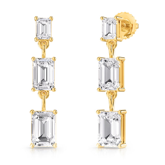4 Carat Lab Grown Diamond Drop & Dangle Earrings