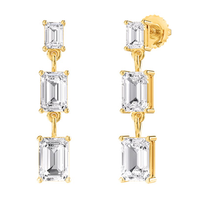 4 Carat Lab Grown Diamond Drop & Dangle Earrings