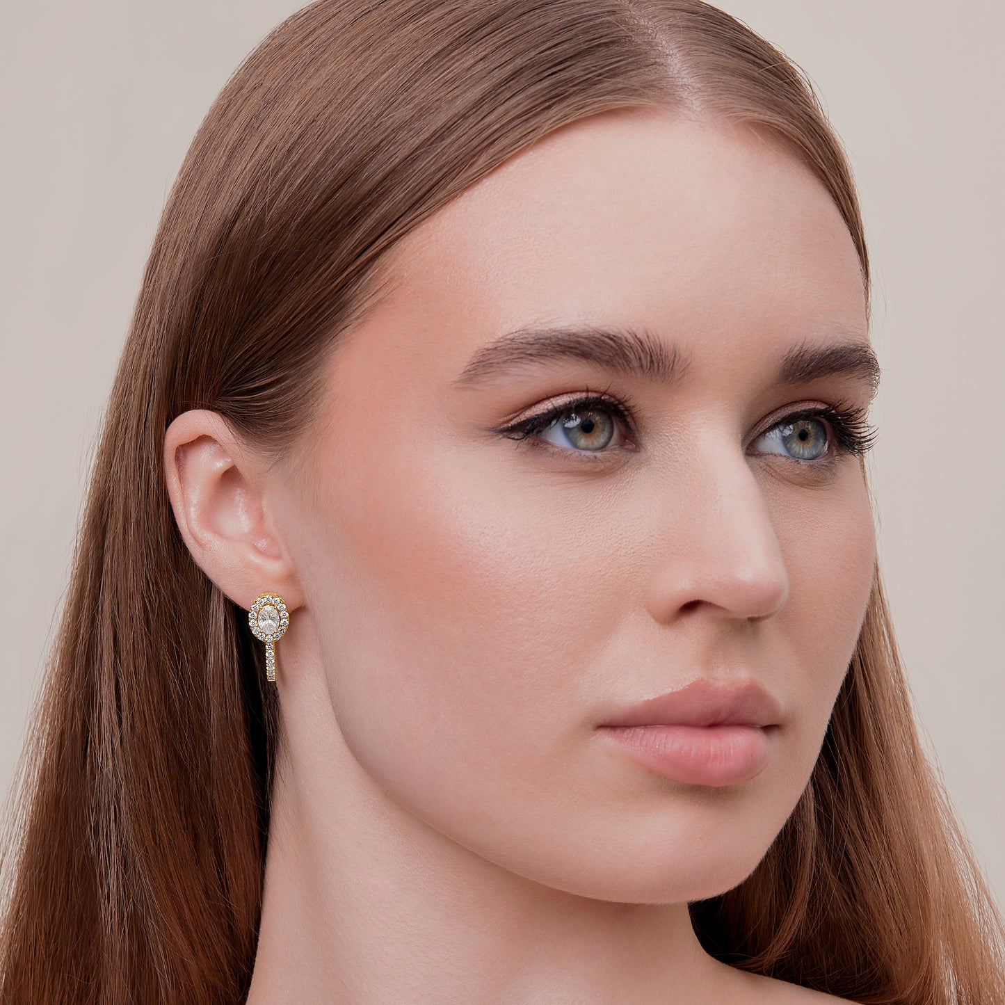 2.75 Carat Lab Grown Diamond Hoop Earrings
