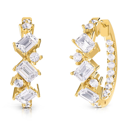 2.5 Carat Lab Grown Diamond Hoop Earrings