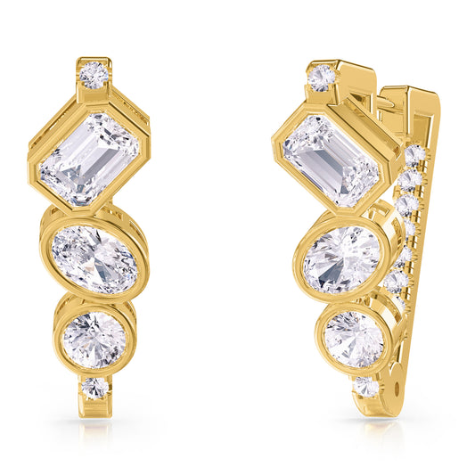 3.25 Carat Lab Grown Diamond Drop & Dangle Earrings