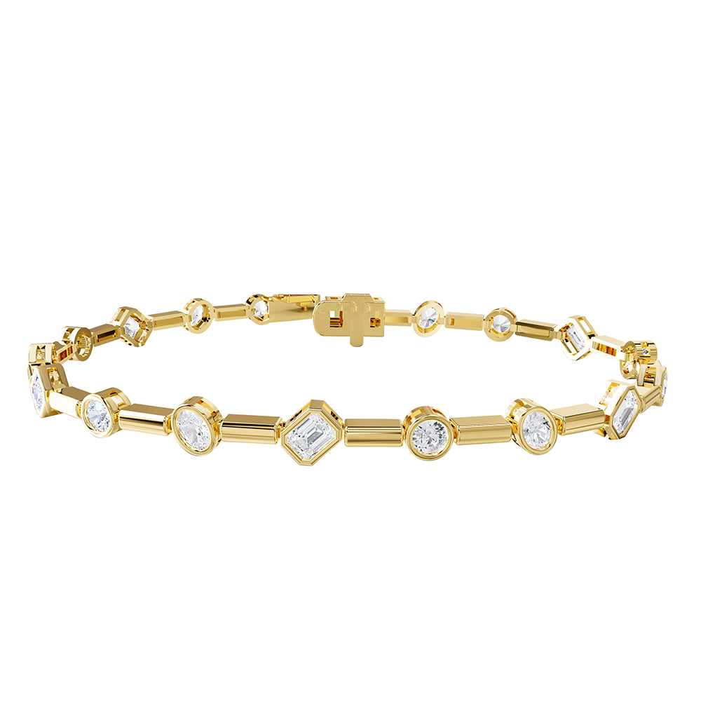 2.8 Carat Lab Grown Diamond Bangle Bracelet 7"