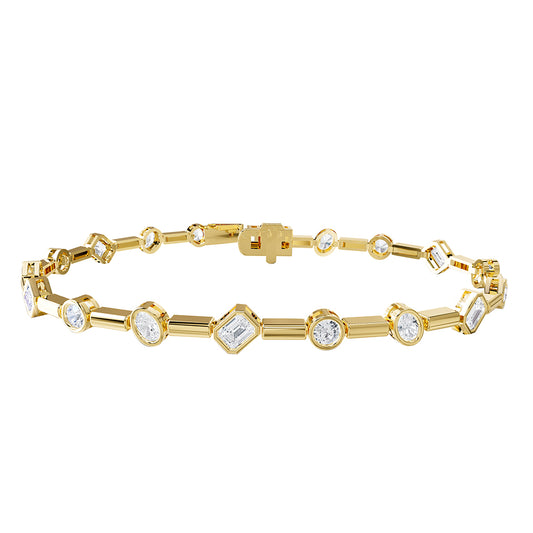 2.8 Carat Lab Grown Diamond Bangle Bracelet 7"