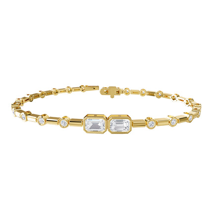 2 Carat Lab Grown Diamond Bangle Bracelet 7"