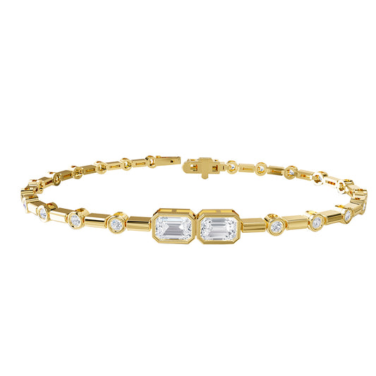 2 Carat Lab Grown Diamond Bangle Bracelet 7"