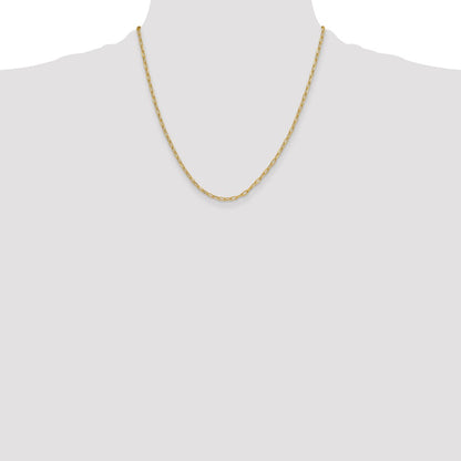 14k Yellow Gold 3.0mm Semi-Solid Beveled Diamond-Cut Paperclip Chain Necklace
