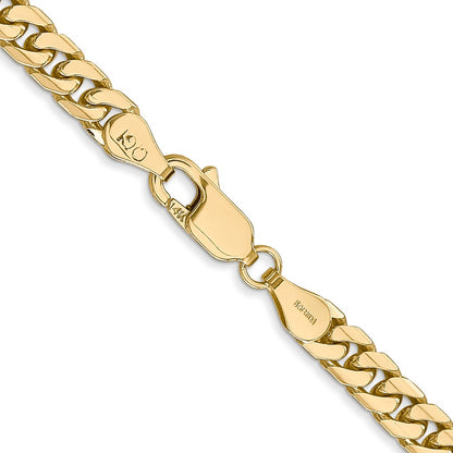14k Yellow Gold 4.3mm Solid Miami Cuban Chain Necklace