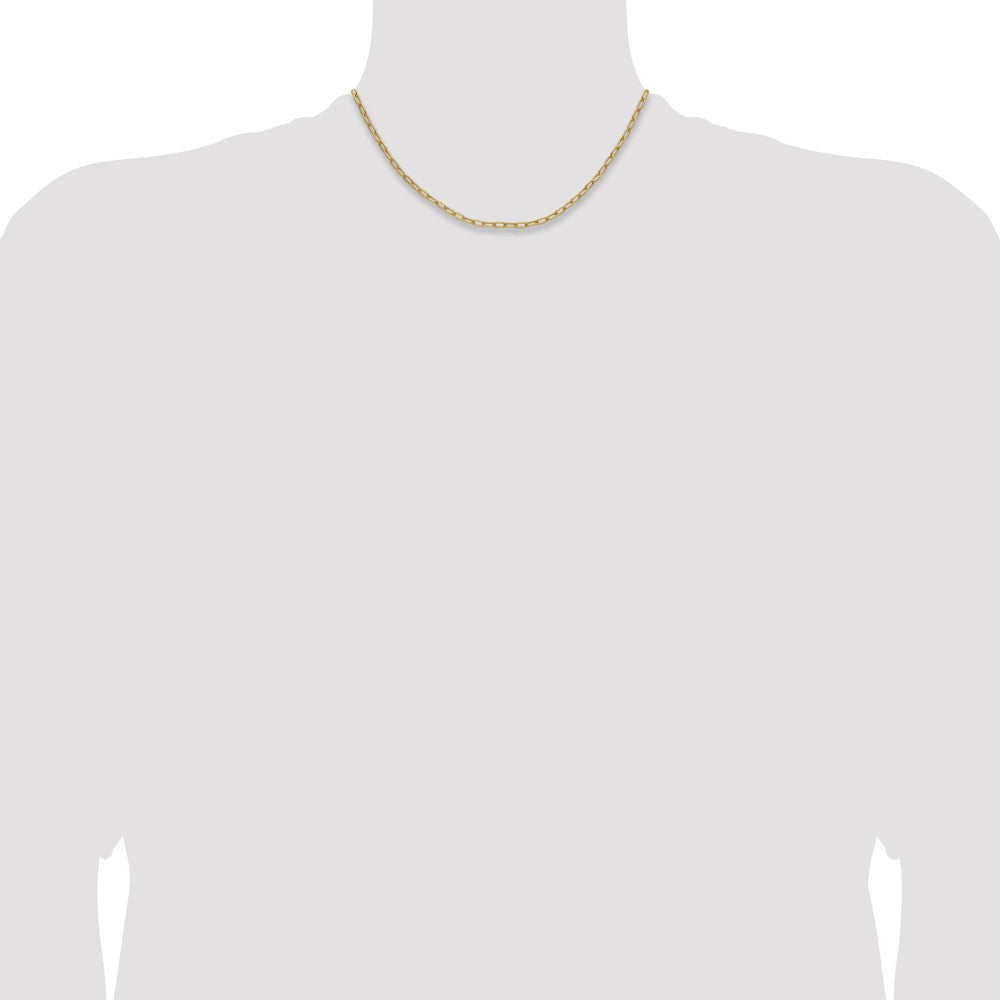 14k Yellow Gold 3.0mm Semi-Solid Paperclip Chain Necklace