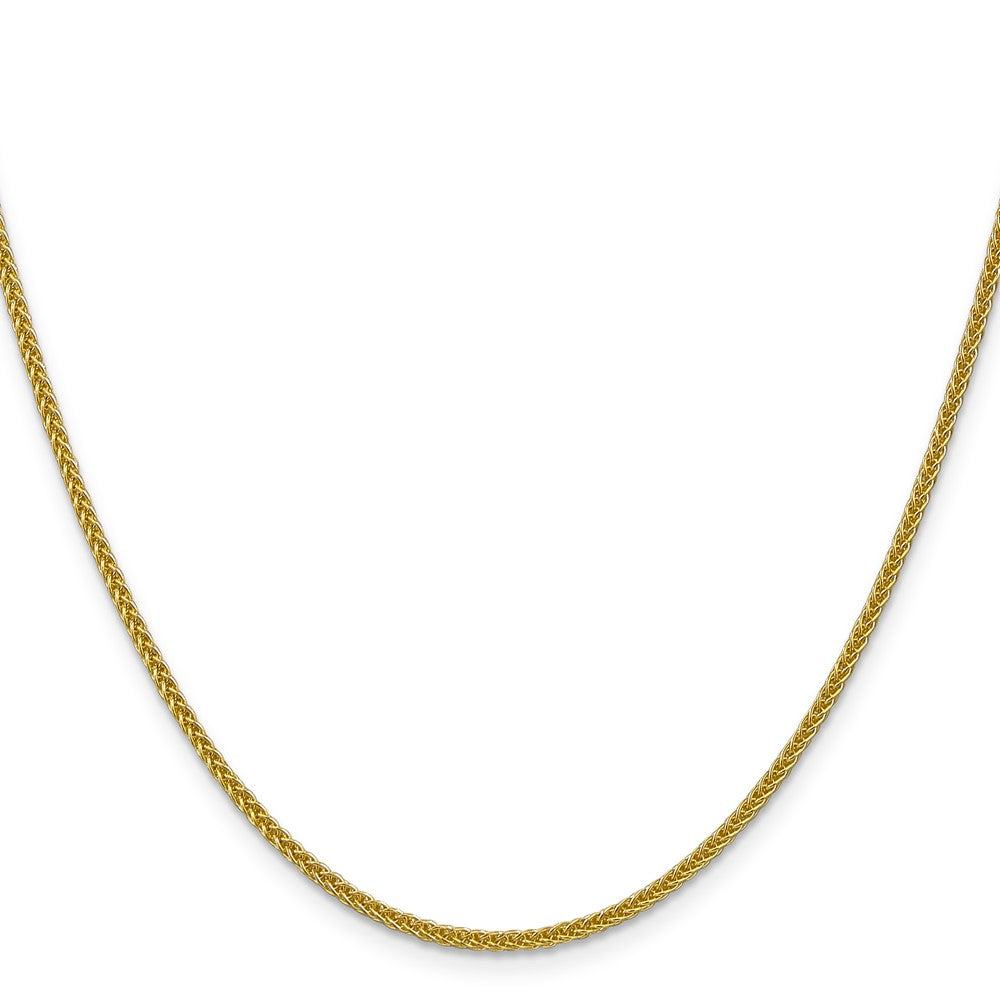 14k Yellow Gold 2mm Semi-Solid 3-Wire Wheat Chain Necklace