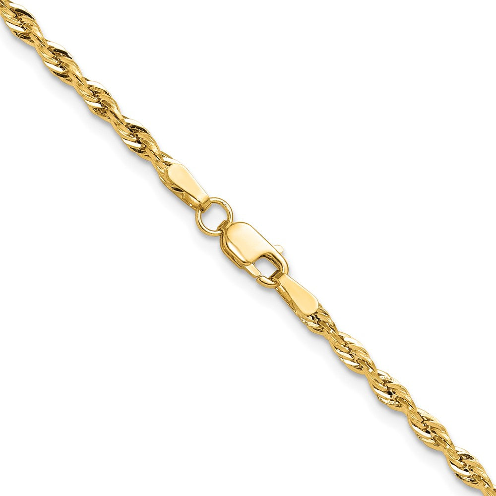 14ky 2.5mm Semi-Solid Rope Chain Necklace