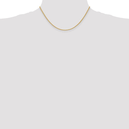 14k Yellow Gold 2mm Semi-Solid Wheat Chain Necklace