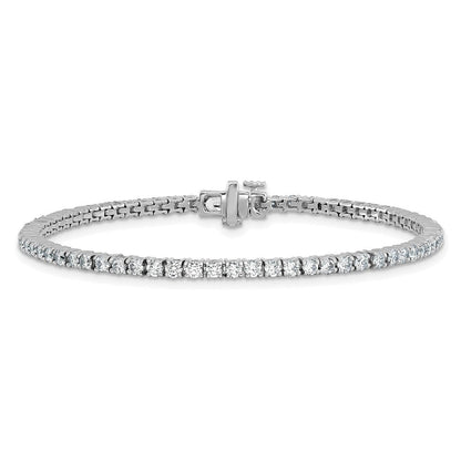 14k Gold Certified Lab Grown 2.76 Ct Diamond Tennis Bracelet 7"