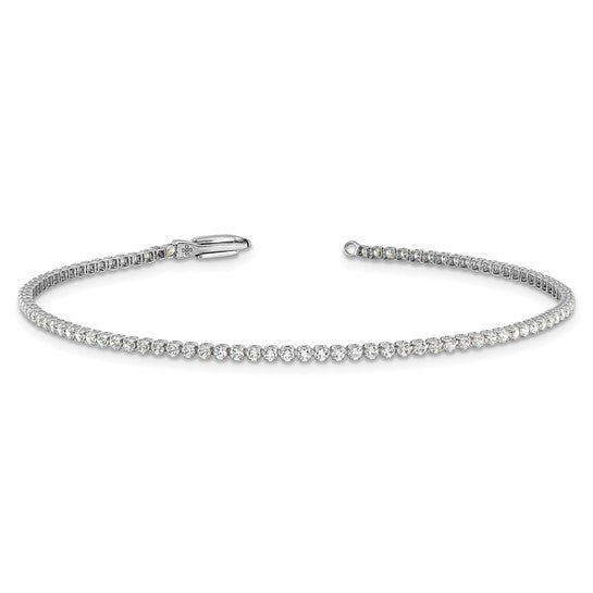 14k Gold 1-1/3 Ct Lab Grown Diamond Tennis Bracelet 7" Clarity- VS-SI, Color- G
