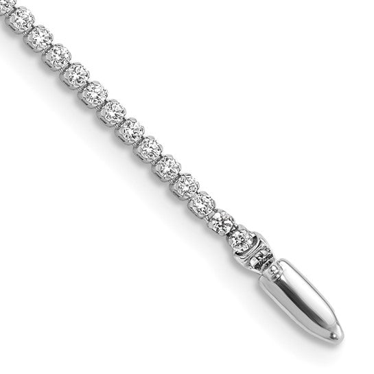 14k Gold 1-1/3 Ct Lab Grown Diamond Tennis Bracelet 7" Clarity- VS-SI, Color- G