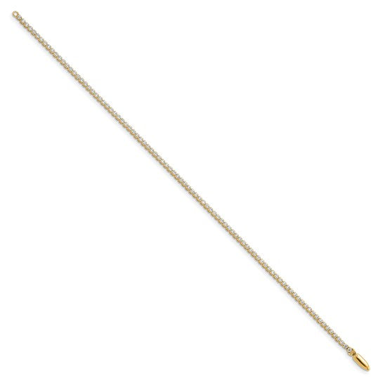14k Gold 1-1/3 Ct Lab Grown Diamond Tennis Bracelet 7" Clarity- VS-SI, Color- G