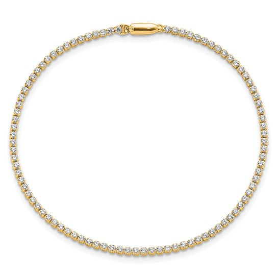14k Gold 1-1/3 Ct Lab Grown Diamond Tennis Bracelet 7" Clarity- VS-SI, Color- G