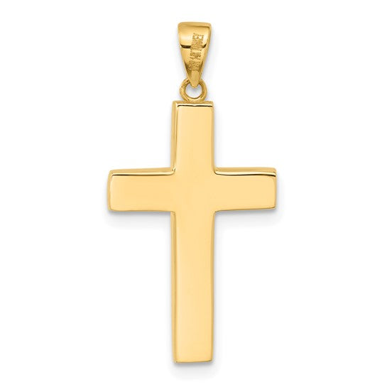 14k Yellow Gold Polished Cross Pendant L-29.1 mm, W-14.5 mm