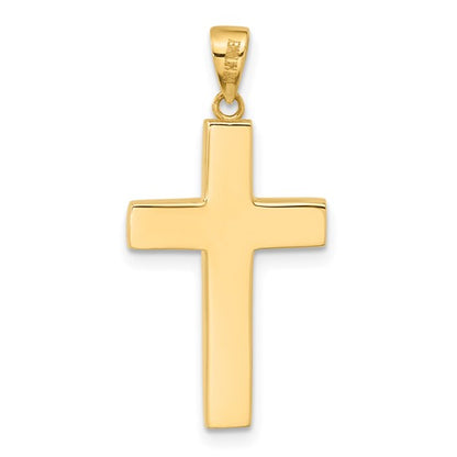 14k Yellow Gold Polished Cross Pendant L-29.1 mm, W-14.5 mm