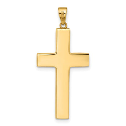 14k Yellow Gold Polished Cross Pendant L-36.4 mm, W-16.6 mm