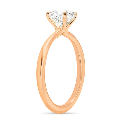 IGI Certified Lab Grown Diamond Solitaire Engagement Ring 14k Rose Gold Clarity- VS, Color- EFG