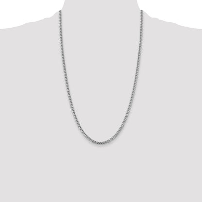 14k White Gold 4.25mm Solid Miami Cuban Chain Necklace