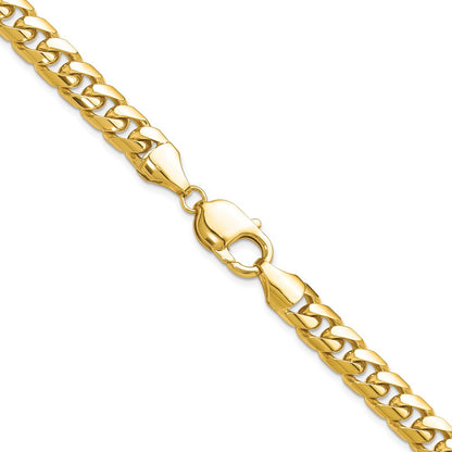 14k Yellow Gold 8mm Solid Miami Cuban Chain Necklace