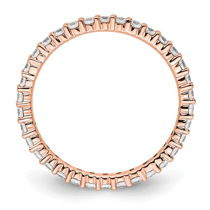 14k Rose, White or Yellow Gold 1/2 Carat Round Diamond Eternity Band Ring