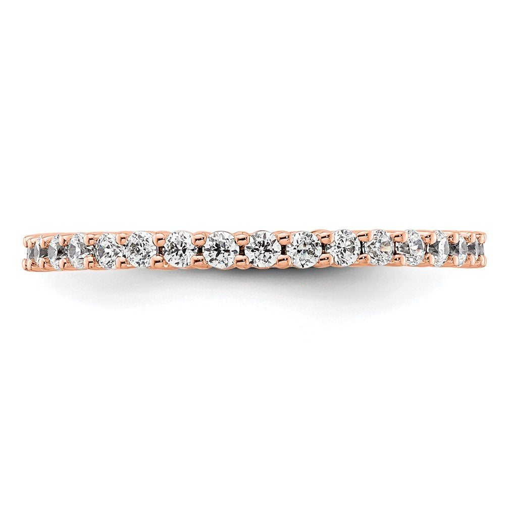 14k Rose, White or Yellow Gold 1/2 Carat Round Diamond Eternity Band Ring