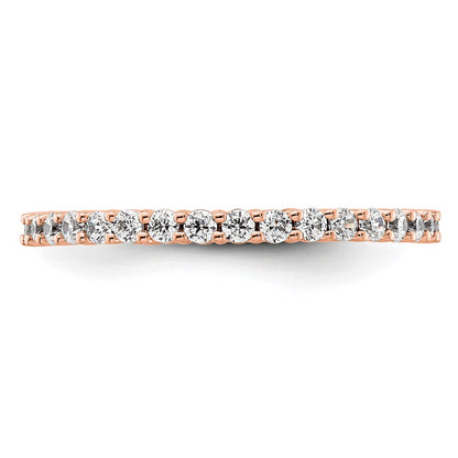 14k Rose, White or Yellow Gold 1/2 Carat Round Diamond Eternity Band Ring