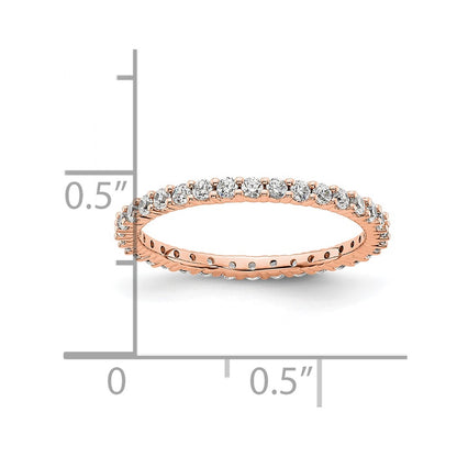 14k Rose, White or Yellow Gold 1/2 Carat Round Diamond Eternity Band Ring