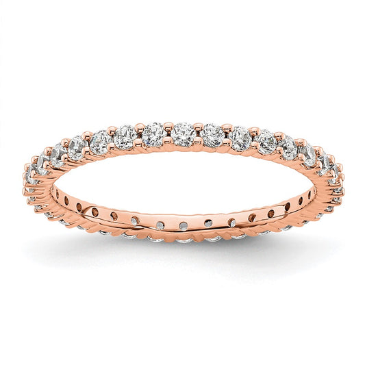 14k Rose, White or Yellow Gold 1/2 Carat Round Diamond Eternity Band Ring
