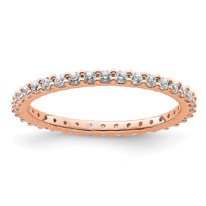 14k Rose, White or Yellow Gold 1/2 Carat Round Diamond Eternity Band Ring