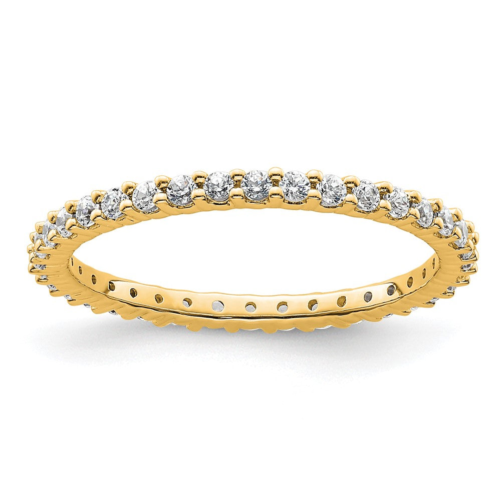 14k Rose, White or Yellow Gold 1/2 Carat Round Diamond Eternity Band Ring