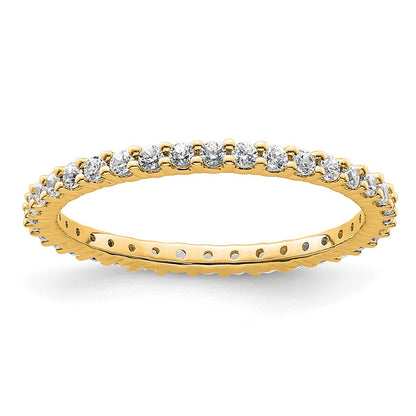 14k Rose, White or Yellow Gold 1/2 Carat Round Diamond Eternity Band Ring