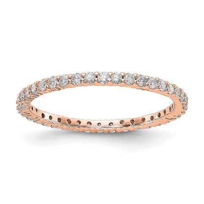 14k Rose, White or Yellow Gold 1/2 Carat Round Diamond Eternity Band Ring