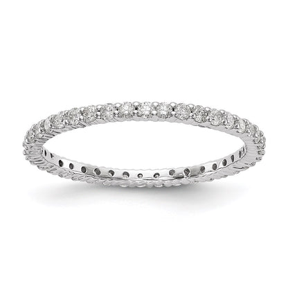 14k Rose, White or Yellow Gold 1/2 Carat Round Diamond Eternity Band Ring