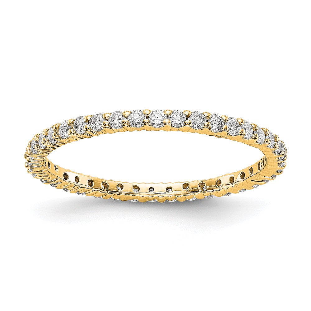 14k Rose, White or Yellow Gold 1/2 Carat Round Diamond Eternity Band Ring