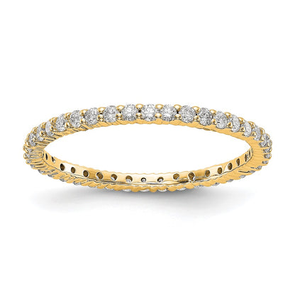 14k Rose, White or Yellow Gold 1/2 Carat Round Diamond Eternity Band Ring