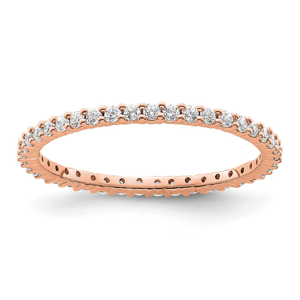 14k Rose, White or Yellow Gold 1/2 Carat Round Diamond Eternity Band Ring