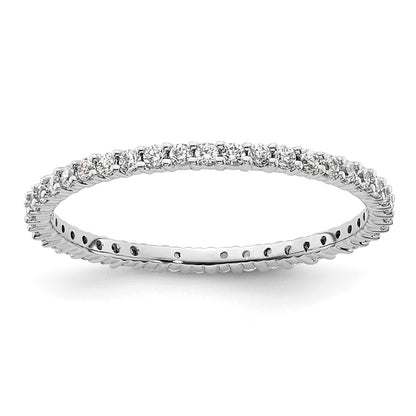 14k Rose, White or Yellow Gold 1/2 Carat Round Diamond Eternity Band Ring