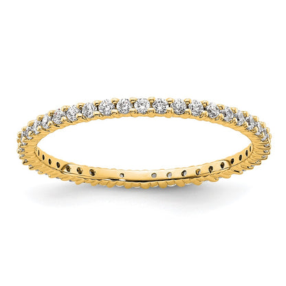 14k Rose, White or Yellow Gold 1/2 Carat Round Diamond Eternity Band Ring