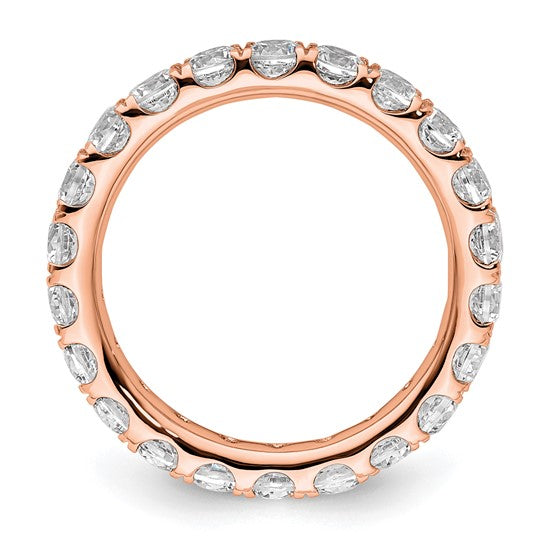 14k Gold 2 carat Round Cut Diamond Eternity Band Ring Clarity- I1, Color- G-I