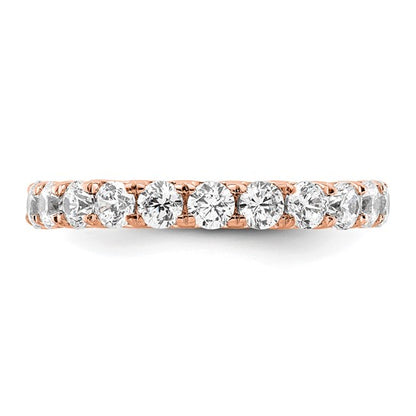 14k Gold 2 carat Round Cut Diamond Eternity Band Ring Clarity- I1, Color- G-I